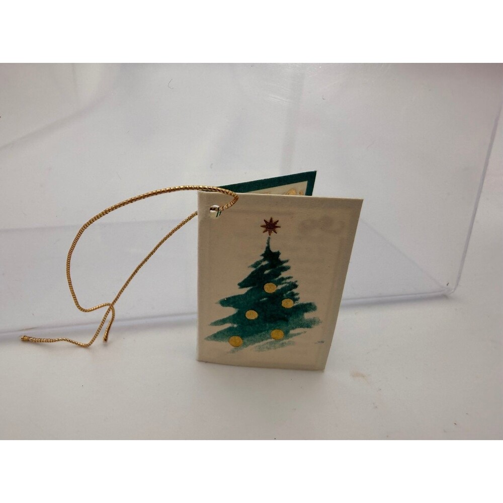 TAG ONLY for Soffieria De Carlini Christmas Tree Glass Ornament with Gold Cord - Picture 2 of 7